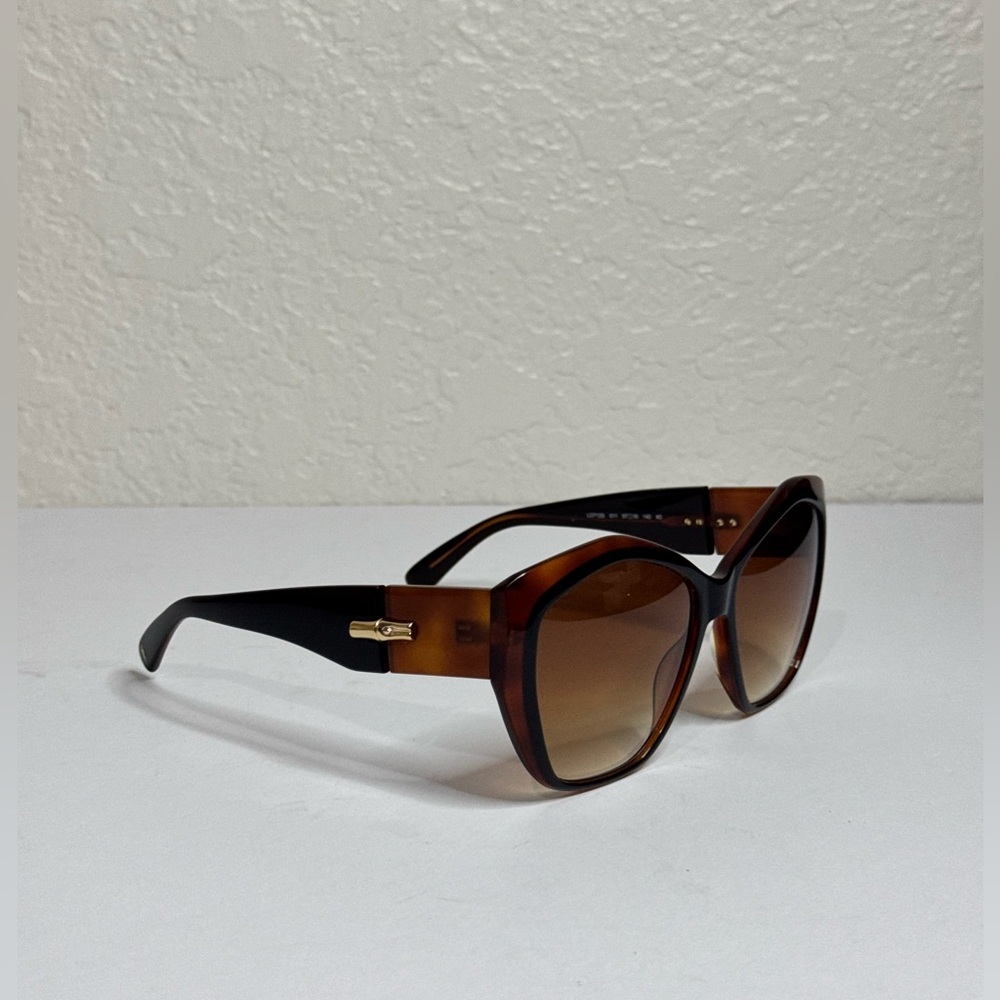 LONGCHAMP LO712S 011 Sunglasses Black Havana Frame Brown Gradient Lenses